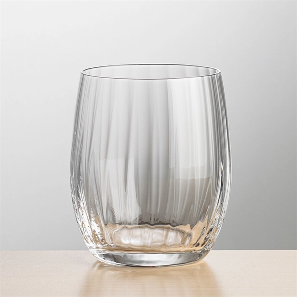 Beautiful Lead Free Crystalline Stemless Wine glass features subtle ripples surrounding... from ASI 84592 St Regis Group