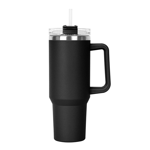 40 OZ. S/S Travel Mug with Handle & Straw... from ASI 41511 Brainchild USA Inc / BrainChild Gift Club