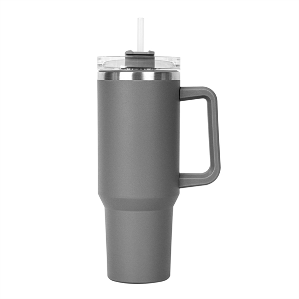 40 OZ. S/S Travel Mug with Handle & Straw... from ASI 41511 Brainchild USA Inc / BrainChild Gift Club
