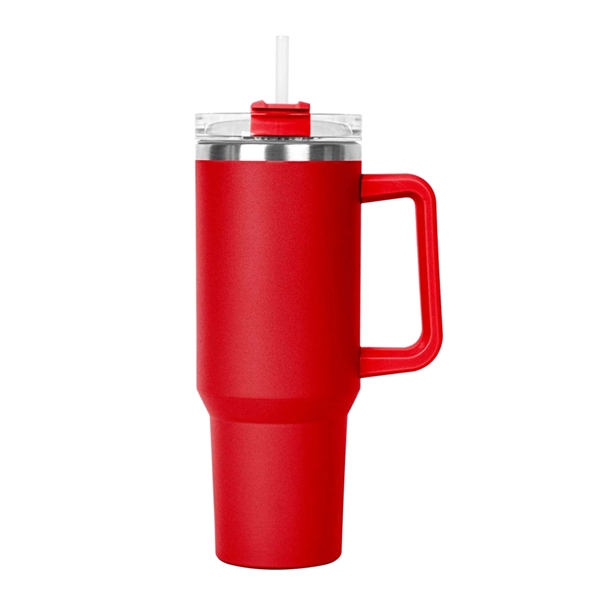 40 OZ. S/S Travel Mug with Handle & Straw... from ASI 41511 Brainchild USA Inc / BrainChild Gift Club