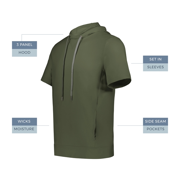 Ventura Soft Knit Short Sleeve Hoodie. 89% recycled polyester/11% spandex.... from ASI 37461 Augusta Sportswear / Holloway Sportswear