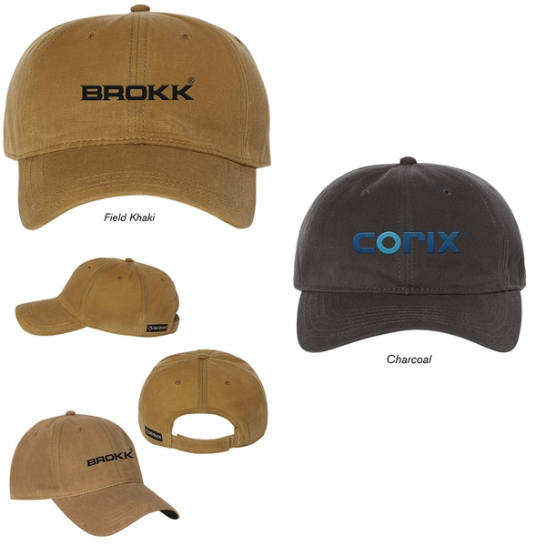 100% waxed cotton canvas cap with six panels, pre-curved visor, moisture-wicking... from ASI 88060 Snugz/USA Inc