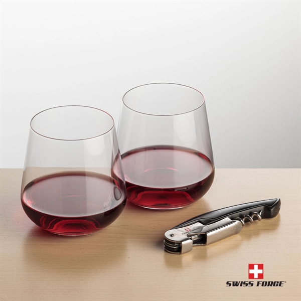Giftset includes 2 Howden Stemless wine glasses and Swiss Force® Impressive... from ASI 84592 St Regis Group