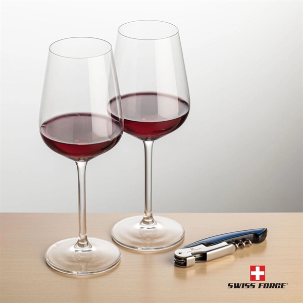 Giftset includes 2 Elderwood Stemmed wine glasses and Swiss Force® Impressive... from ASI 84592 St Regis Group