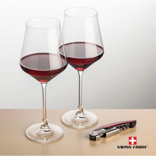 Giftset includes 2 Bretton Stemmed wine glasses and Swiss Force® Impressive... from ASI 84592 St Regis Group