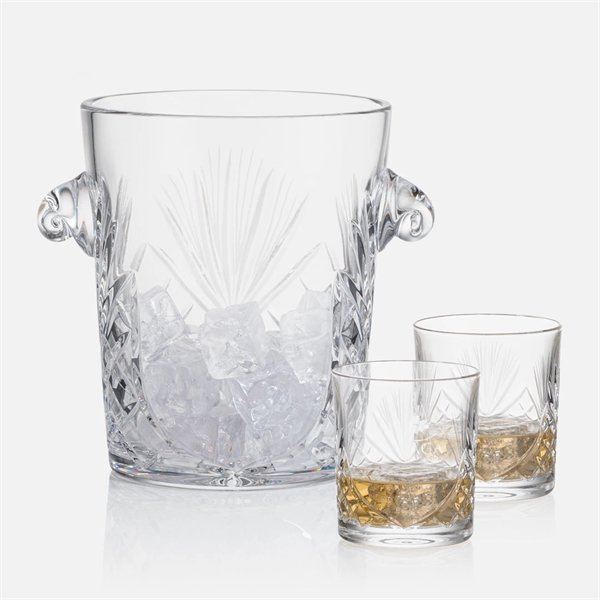 Beautifully cut suite ice bucket with engraving area on the front... from ASI 84592 St Regis Group