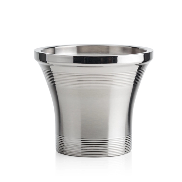 Stainless steel 81/2" wide champagne bucket with a ribbed design.... from ASI 84592 St Regis Group
