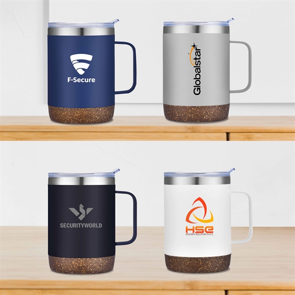 12 oz Vacuum Sealed Stainless Steel Mug with Cork Bottom. Great... from ASI 30112 ACE Products