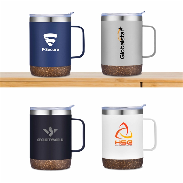 12 oz Vacuum Sealed Stainless Steel Mug with Cork Bottom. Great... from ASI 30112 ACE Products