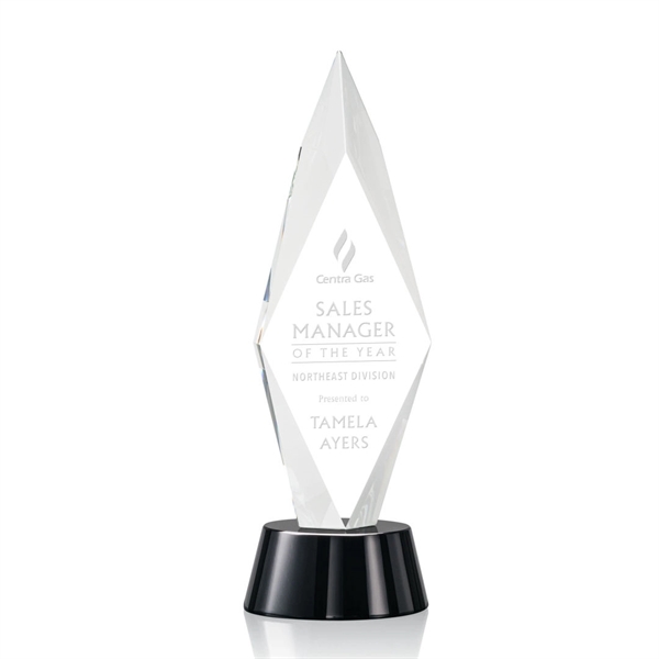 Breathtakingly beveled, this arrowhead-shaped award is mounted on a stunning round... from ASI 84592 St Regis Group / St Regis