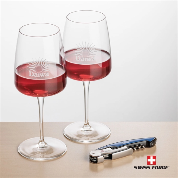 Giftset includes 2 Dunhill Stemmed wine glasses and Swiss Force® Impressive... from ASI 84592 St Regis Group