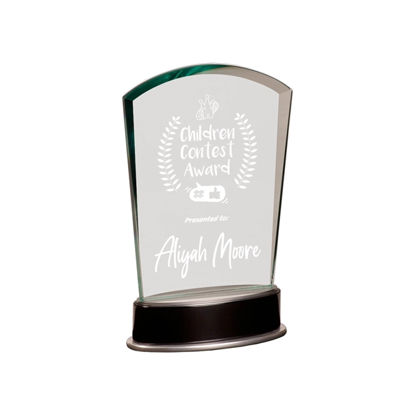 6 3/4" Jade Fan Metro Glass Award... from ASI 74601 Calico