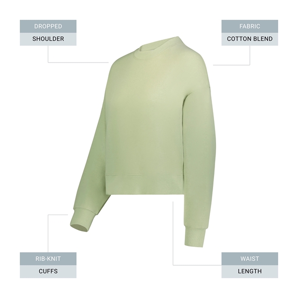 Ladies Slouchy Crew with 60% cotton/40% polyester.... from ASI 37461 Augusta Sportswear