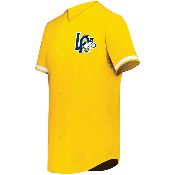 Youth Cutter+ Full Button Baseball Jersey with 96% polyester/4% spandex lightweight... from ASI 37461 Augusta Sportswear