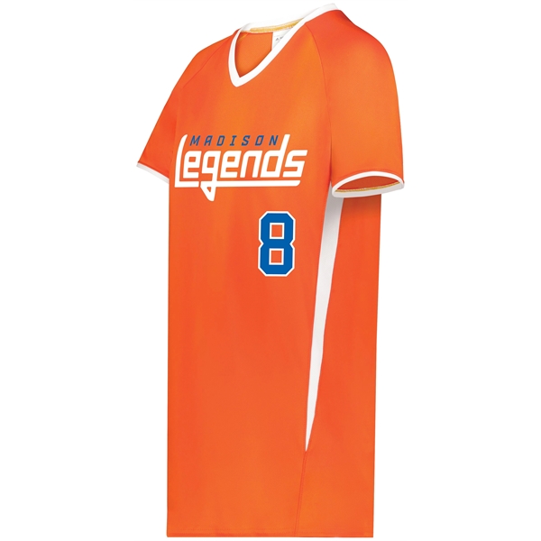 Ladies Cutter+ V-Neck Jersey with moisture wicking 96% polyester/4% spandex interlock... from ASI 37461 Augusta Sportswear