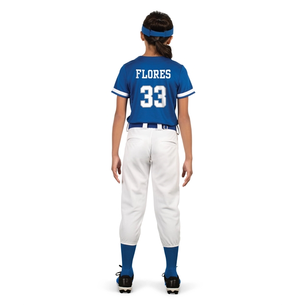 Girls Cutter+ Full Button Softball Jersey with moisture wicking 96% polyester/4%... from ASI 37461 Augusta Sportswear