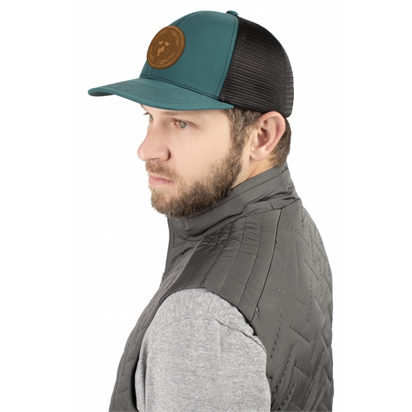Contrast Stitch Trucker PacFlex SnapBack Cap with polyester/cotton blend and a... from ASI 37461 Augusta Sportswear / Pacific Headwear