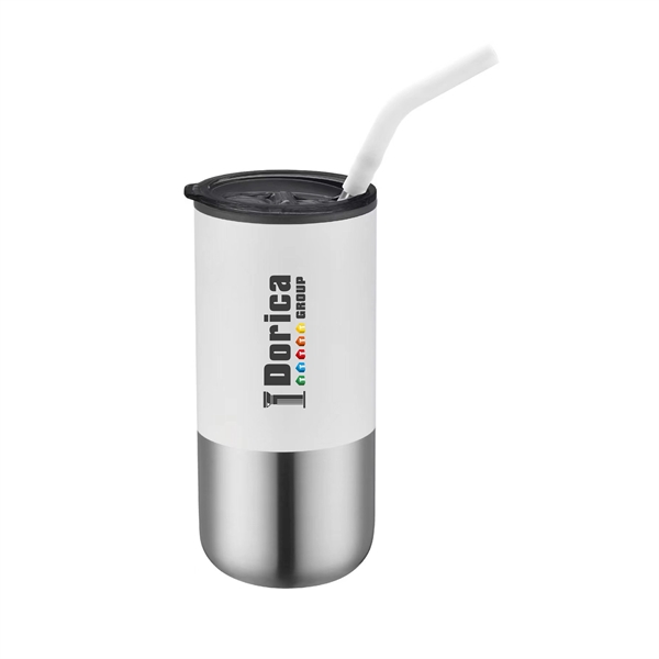 16 oz. Capacity Double Wall  Stainless Steel Tumbler with reusable... from ASI 30112 ACE Products