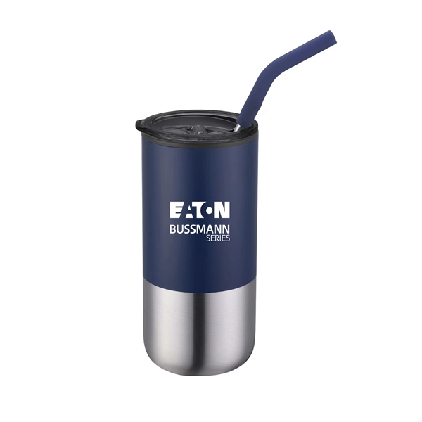16 oz. Capacity Double Wall  Stainless Steel Tumbler with reusable... from ASI 30112 ACE Products