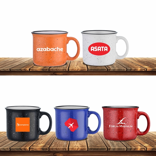 15 oz Speckled Ceramic Camping Mug. Comfortable Handle. Great for hot... from ASI 30112 ACE Products