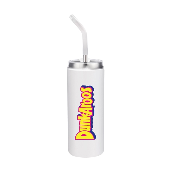 20 oz. Stainless Steel Tumbler with Reusable Straw. Silicone Comfort Tipped... from ASI 30112 ACE Products