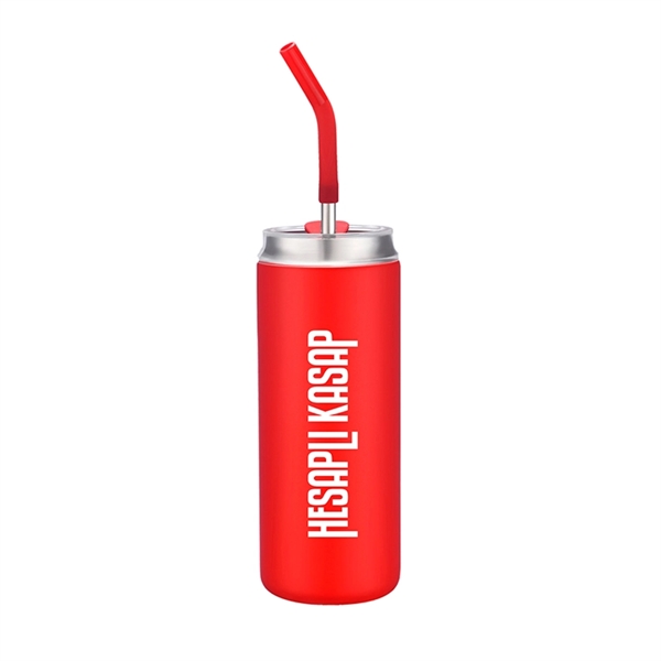 20 oz. Stainless Steel Tumbler with Reusable Straw. Silicone Comfort Tipped... from ASI 30112 ACE Products