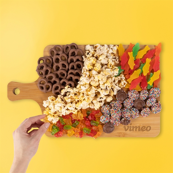 Charcuterie Board with candy and chocolate pretzels... from ASI 44900 NC Custom (CI/Lanco) / Chocolate Inn