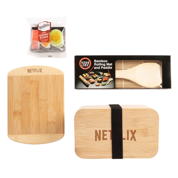 Bamboo Bento lunchbox, small bamboo cutting board, a rolling mat and... from ASI 44900 NC Custom (CI/Lanco) / Lanco