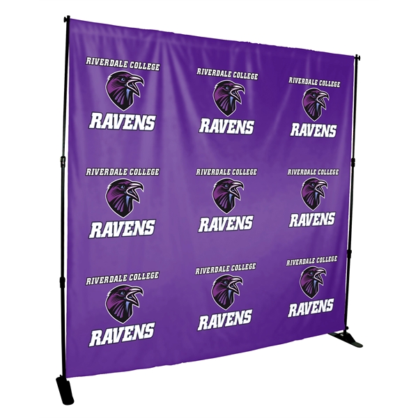8' W x 8' H backdrop banner (only) made of wrinkle-resistant... from ASI 90807 Tekweld