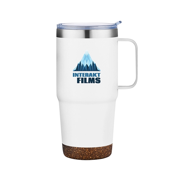 24 oz. Capacity Stainless Steel Travel Mug with Cork Bottom and... from ASI 30112 ACE Products