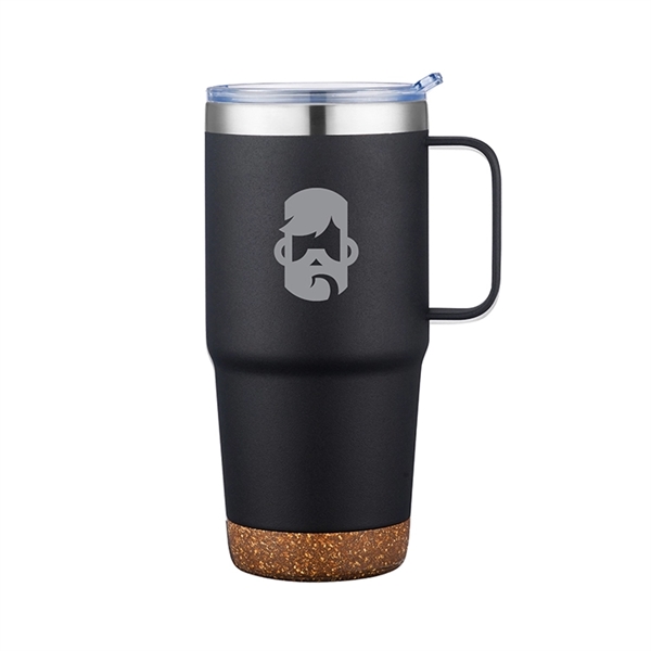 24 oz. Capacity Stainless Steel Travel Mug with Cork Bottom and... from ASI 30112 ACE Products