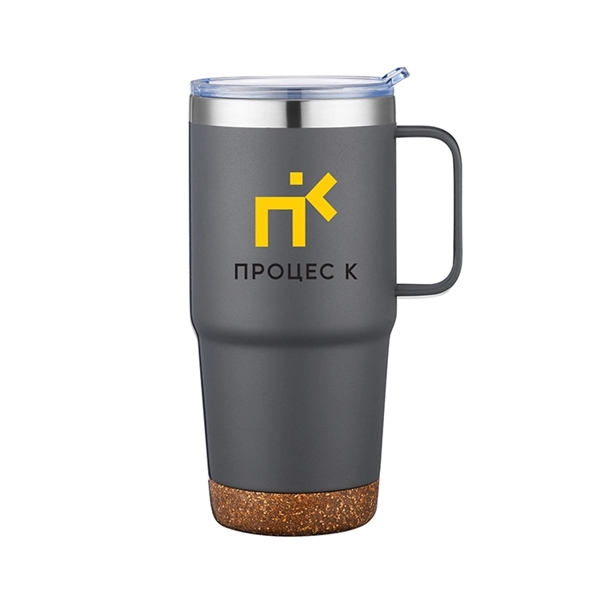 24 oz. Capacity Stainless Steel Travel Mug with Cork Bottom and... from ASI 30112 ACE Products