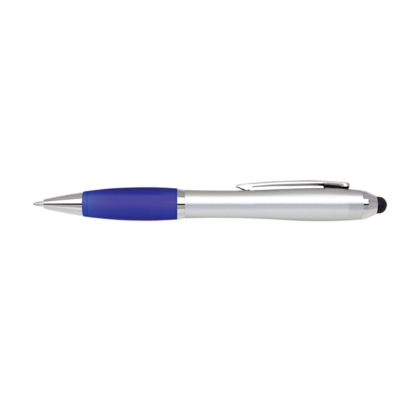 Twist action plastic stylus pen in bold color barrel and black... from ASI 41511 Brainchild USA Inc / BrainChild Gift Club