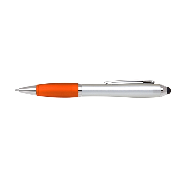 Twist action plastic stylus pen in bold color barrel and black... from ASI 41511 Brainchild USA Inc / BrainChild Gift Club