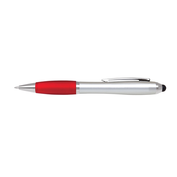 Twist action plastic stylus pen in bold color barrel and black... from ASI 41511 Brainchild USA Inc / BrainChild Gift Club