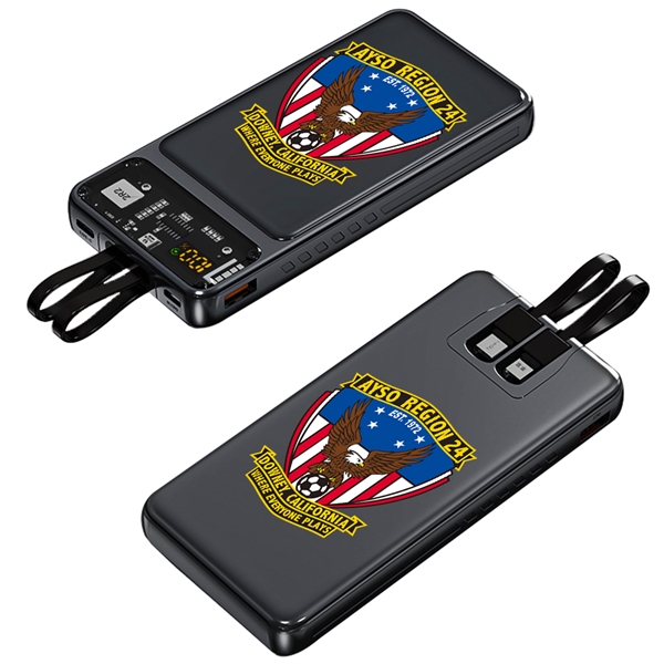 The Galena Transparent Corded Power Bank 10000, a stylish and practical... from ASI 90154 Sunjoy Group Inc