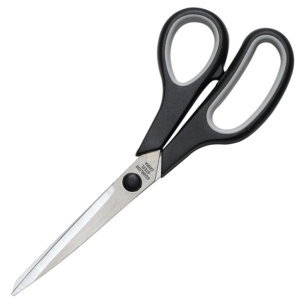 3.25"H x 8.5"W x 0.5"D scissors with white or black handle... from ASI 54040 Fey Promo / Mi Line by Fey