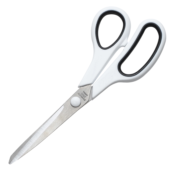3.25"H x 8.5"W x 0.5"D scissors with white or black handle... from ASI 54040 Fey Promo / Mi Line by Fey