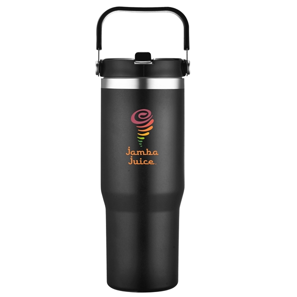 30-ounce tumbler with a carry handle, double-walled vacuum insulation, flip lid... from ASI 90807 Tekweld