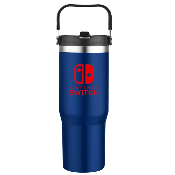 30-ounce tumbler with a carry handle, double-walled vacuum insulation, flip lid... from ASI 90807 Tekweld