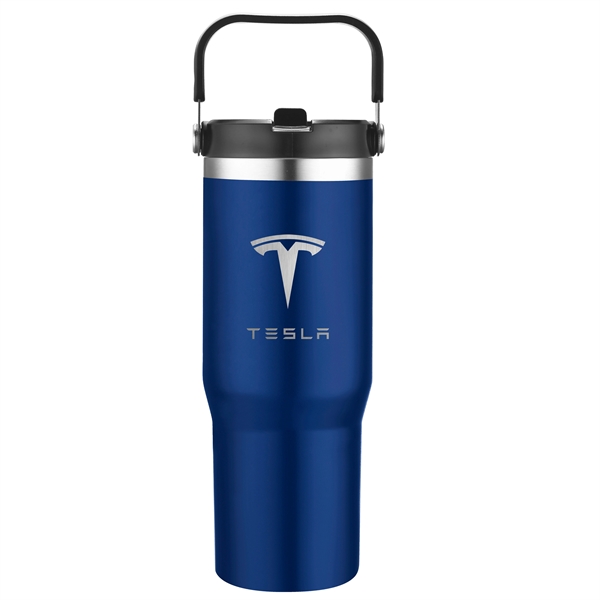 30-ounce tumbler with a carry handle, double-walled vacuum insulation, flip lid... from ASI 90807 Tekweld