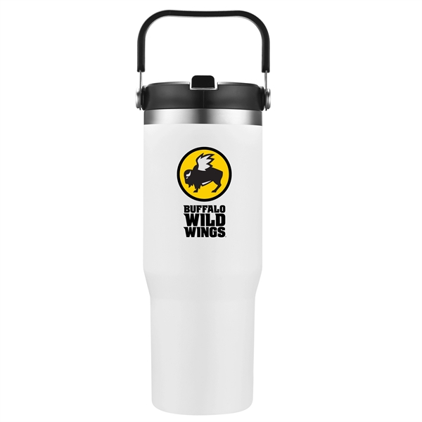30-ounce tumbler with a carry handle, double-walled vacuum insulation, flip lid... from ASI 90807 Tekweld