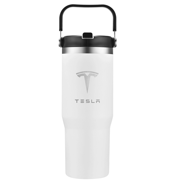 30-ounce tumbler with a carry handle, double-walled vacuum insulation, flip lid... from ASI 90807 Tekweld