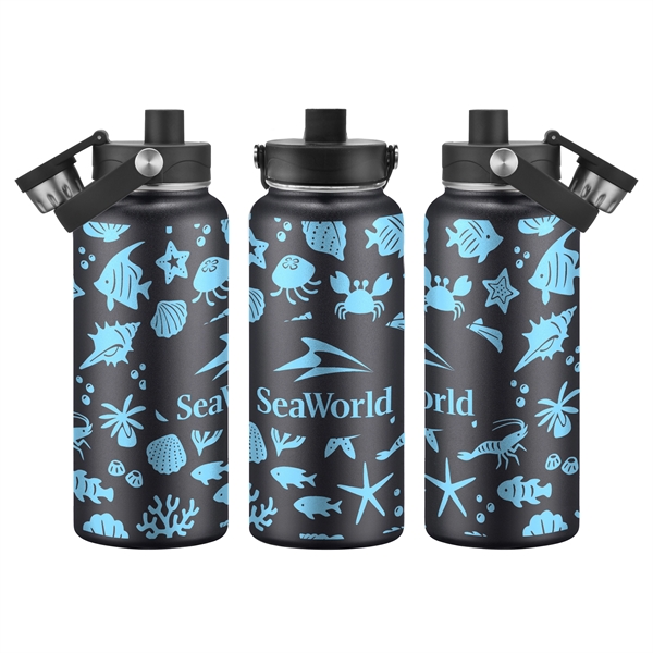 34 oz. powder coated stainless steel water bottle with copper lined... from ASI 90807 Tekweld