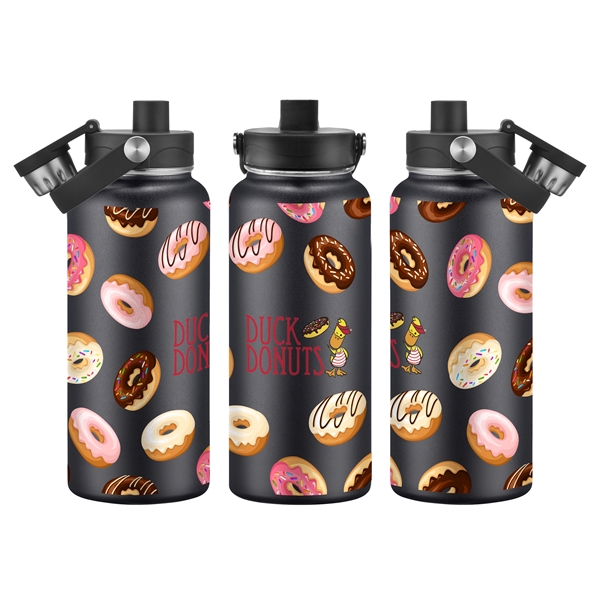 34 oz. powder coated stainless steel water bottle with copper lined... from ASI 90807 Tekweld