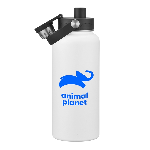 34 oz. powder coated stainless steel water bottle with copper lined... from ASI 90807 Tekweld