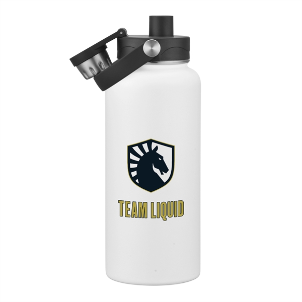 34 oz. powder coated stainless steel water bottle with copper lined... from ASI 90807 Tekweld