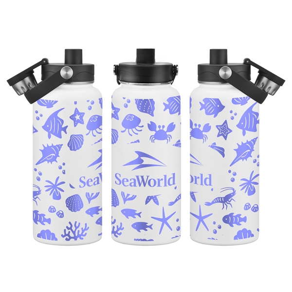 34 oz. powder coated stainless steel water bottle with copper lined... from ASI 90807 Tekweld