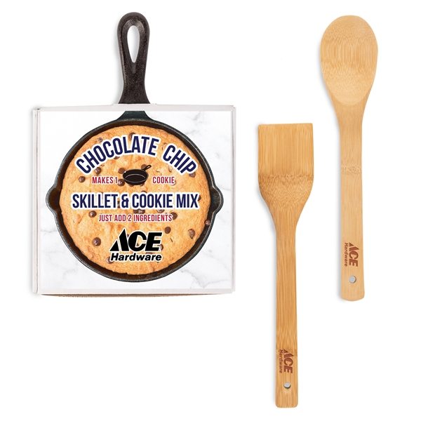 Skillet Cookie Kit w/Bamboo Cooking Utensils spatula and spoon... from ASI 44900 NC Custom (CI/Lanco) / Fresh Beginnings