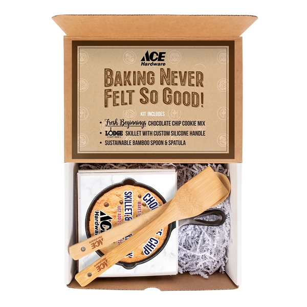 Skillet Cookie Kit w/Bamboo Cooking Utensils spatula and spoon... from ASI 44900 NC Custom (CI/Lanco) / Fresh Beginnings